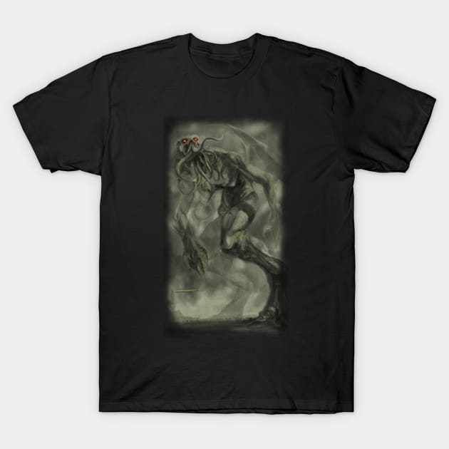 Foggy Cthulhu T-Shirt by DanielBDemented